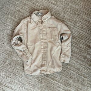 Boys button dress shirt tan Janie and Jack size 4